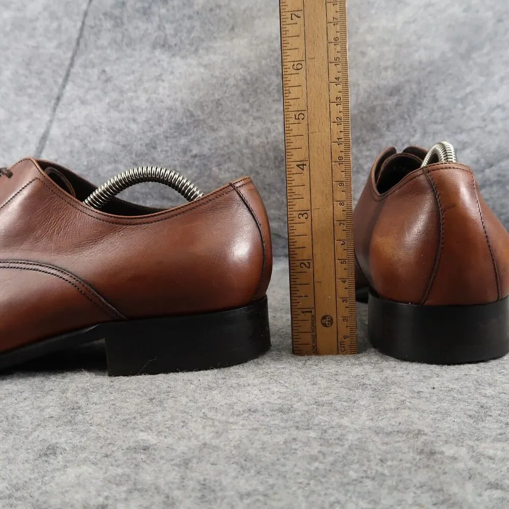To Boot Shoes Men 8 Oxford Cap Toe Formal Calf Leather Brandon II Classic Cognac